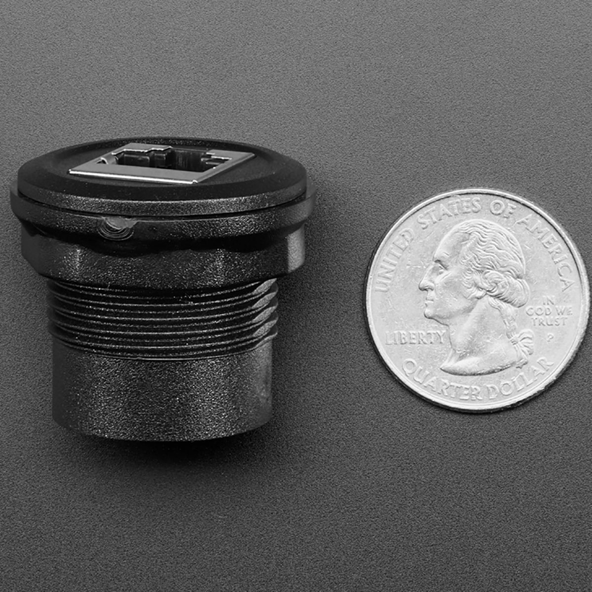 Adafruit RJ-45 Ethernet Round Panel Mount Adapter Plug | 3DMakerWorld, Inc.
